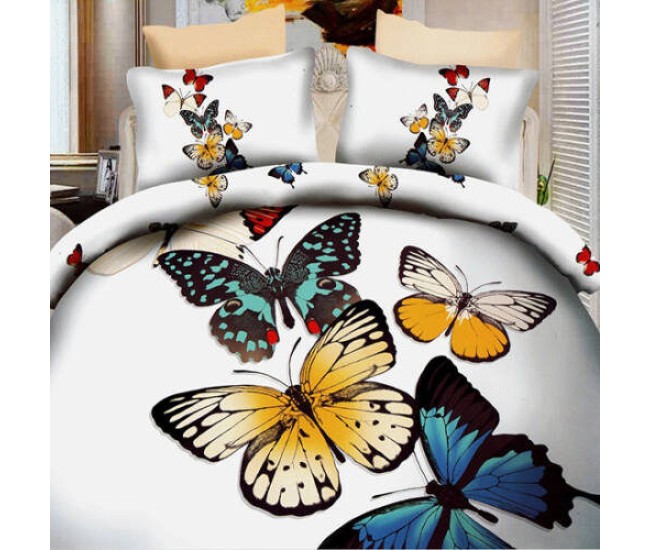 Lenjerie de pat digital print 3d (butterflyes)